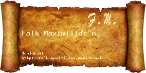 Falk Maximilián névjegykártya